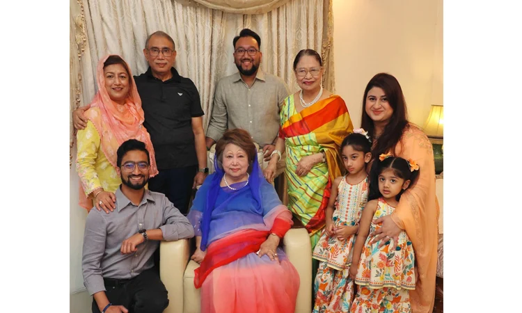 Khaleda Zia spends happy time with family